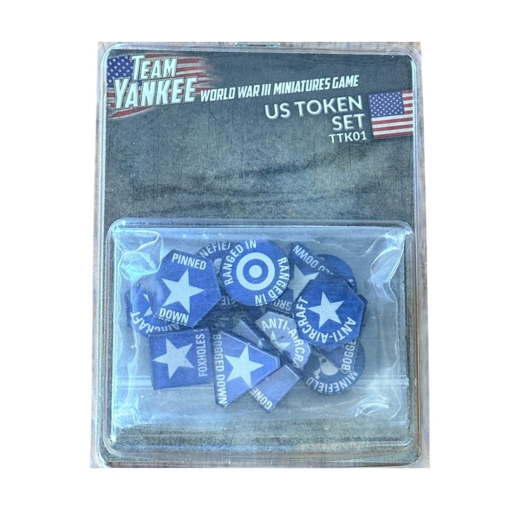 Team Yankee TTK01 US Token Set World War III Miniatures Game Blue New Sealed